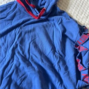 Only Blue Hoodie with Red Details